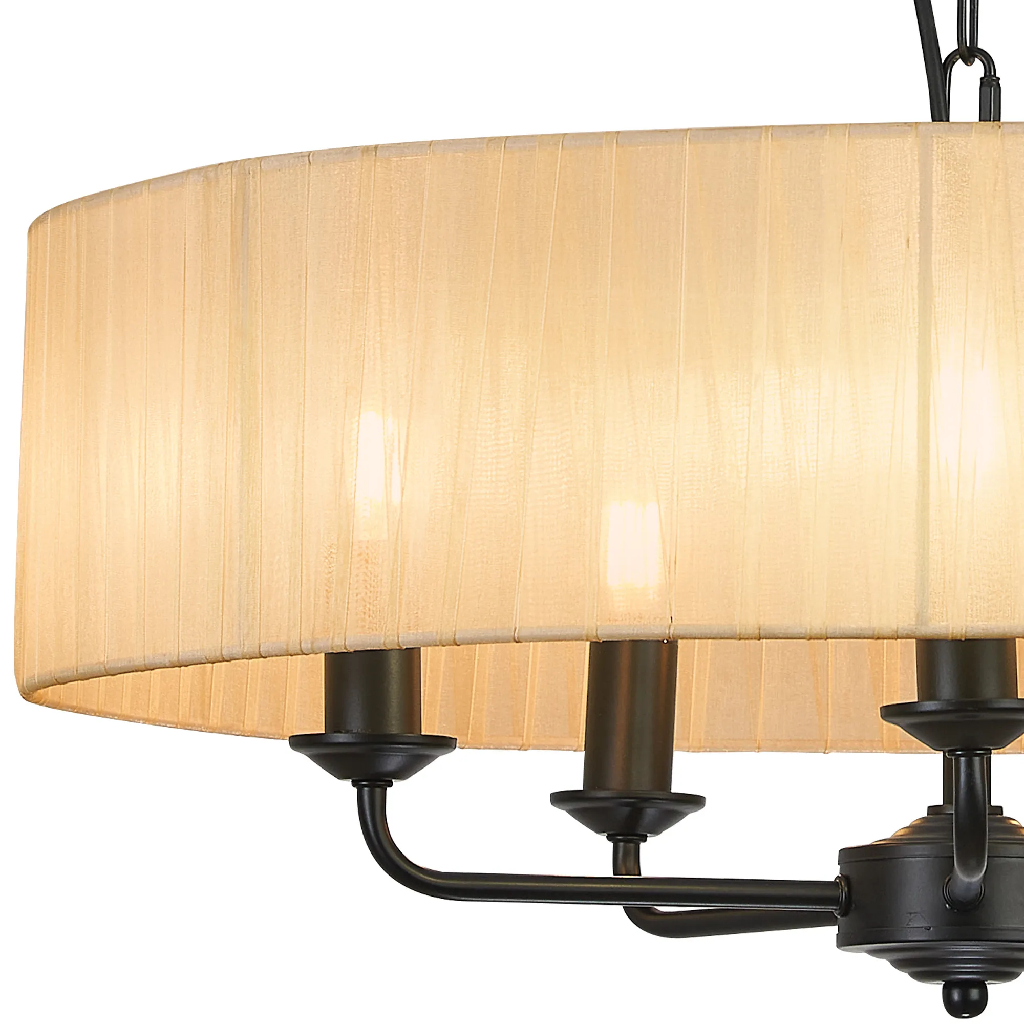Banyan 45cm 3 Light Pendant Matt Black, Soft Bronze DK1030  Deco Banyan MB SB